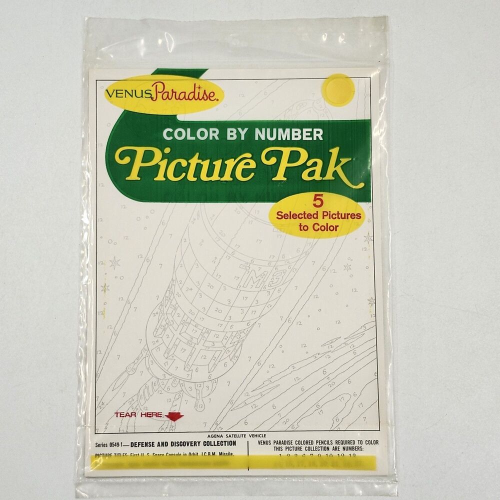 Venus Paradise Color by Number Picture Pak 0549-1 Defense & Discovery Collection